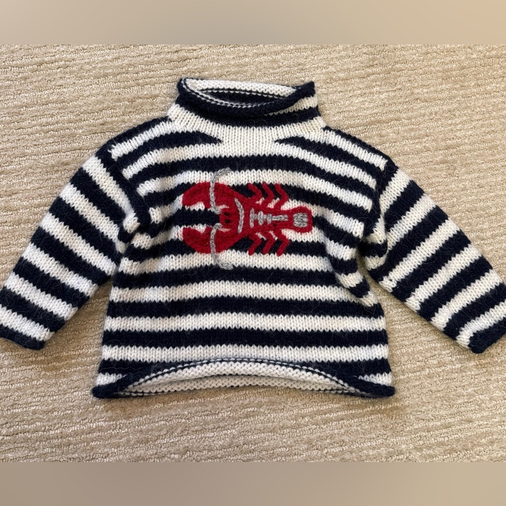 Baby Striped Lobster Sweater by American South Side